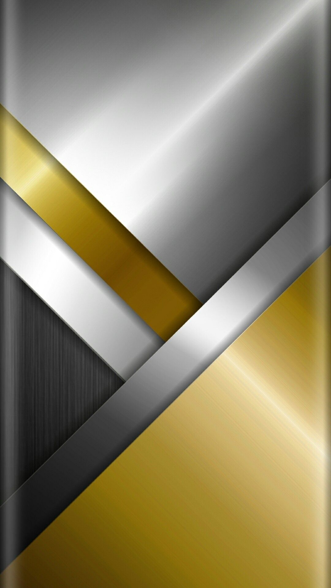Abstract black and gold phone wallpaper with metallic texture and geometric shapes