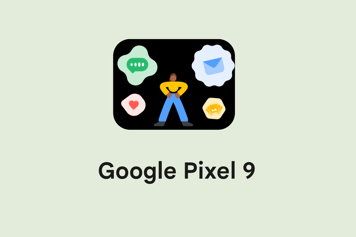 Google Pixel 9 Phone with App Icons