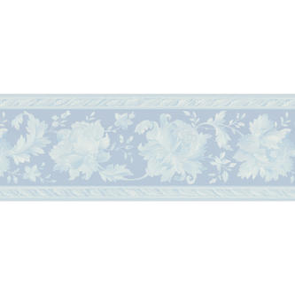 Brewster Blue Floral Border Wallpaper Tools Painting Supplies