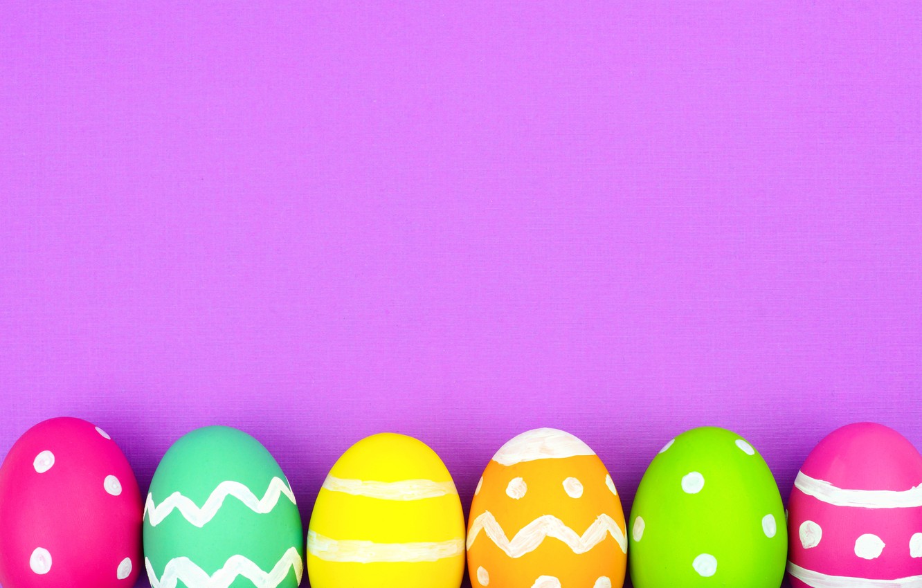 Wallpaper Colorful Easter Background Spring Eggs Happy