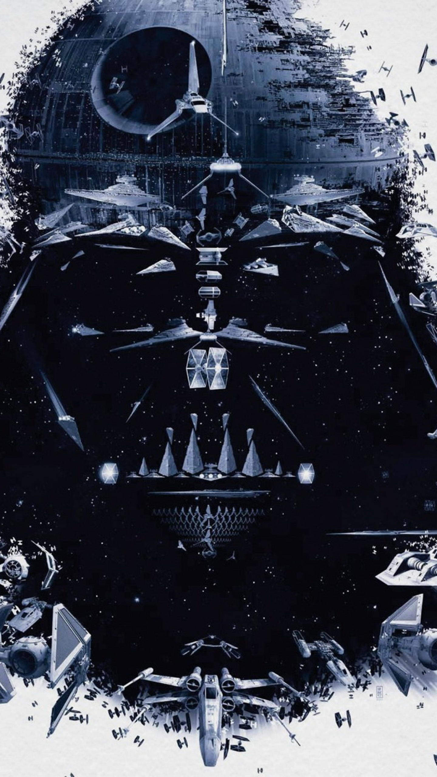 Star Wars Darth Vader Spaceships Galaxy Note Wallpaper Quad HD