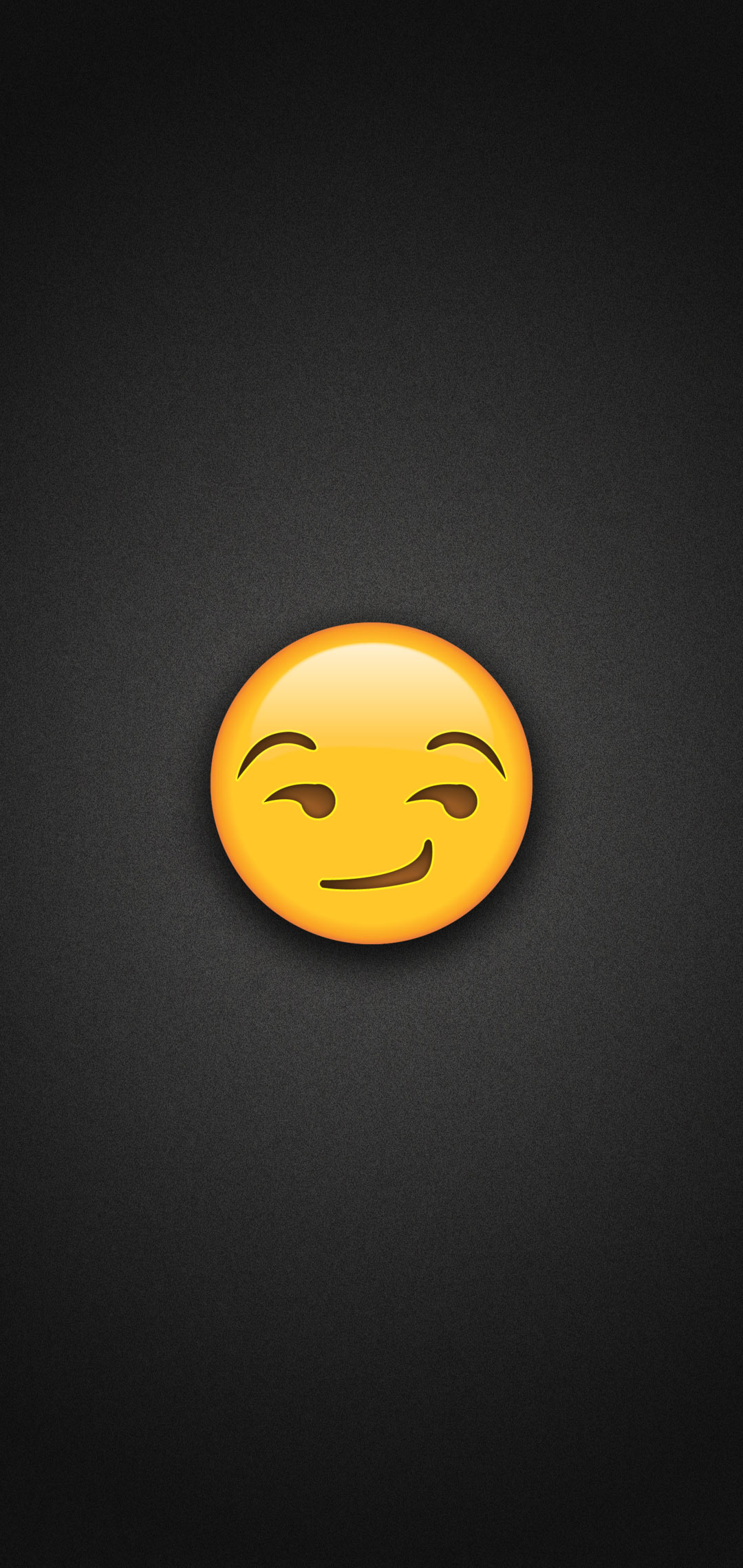 Smirk Face Emoji Phone Wallpaper