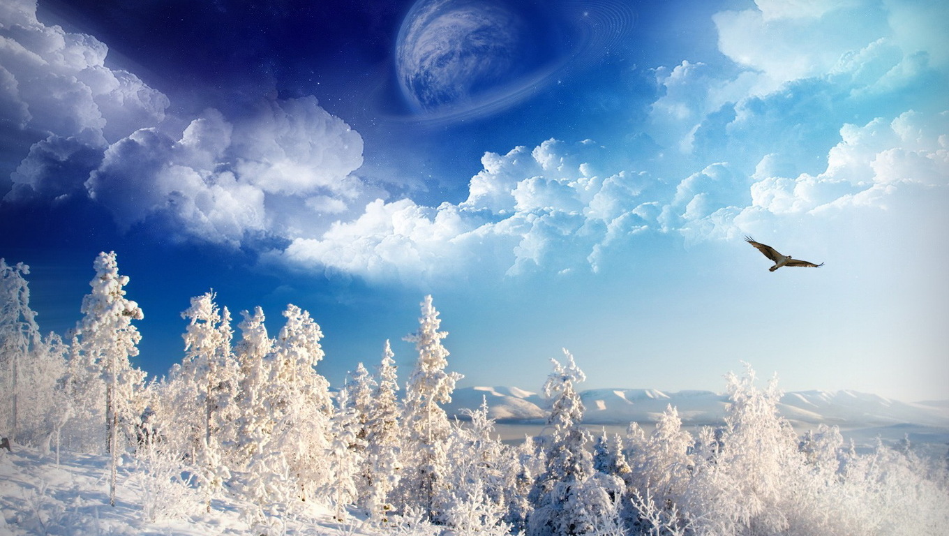 Awesome Winter Nature Wallpaper Widescreen 1360x768 pixel Nature HD 1360x768