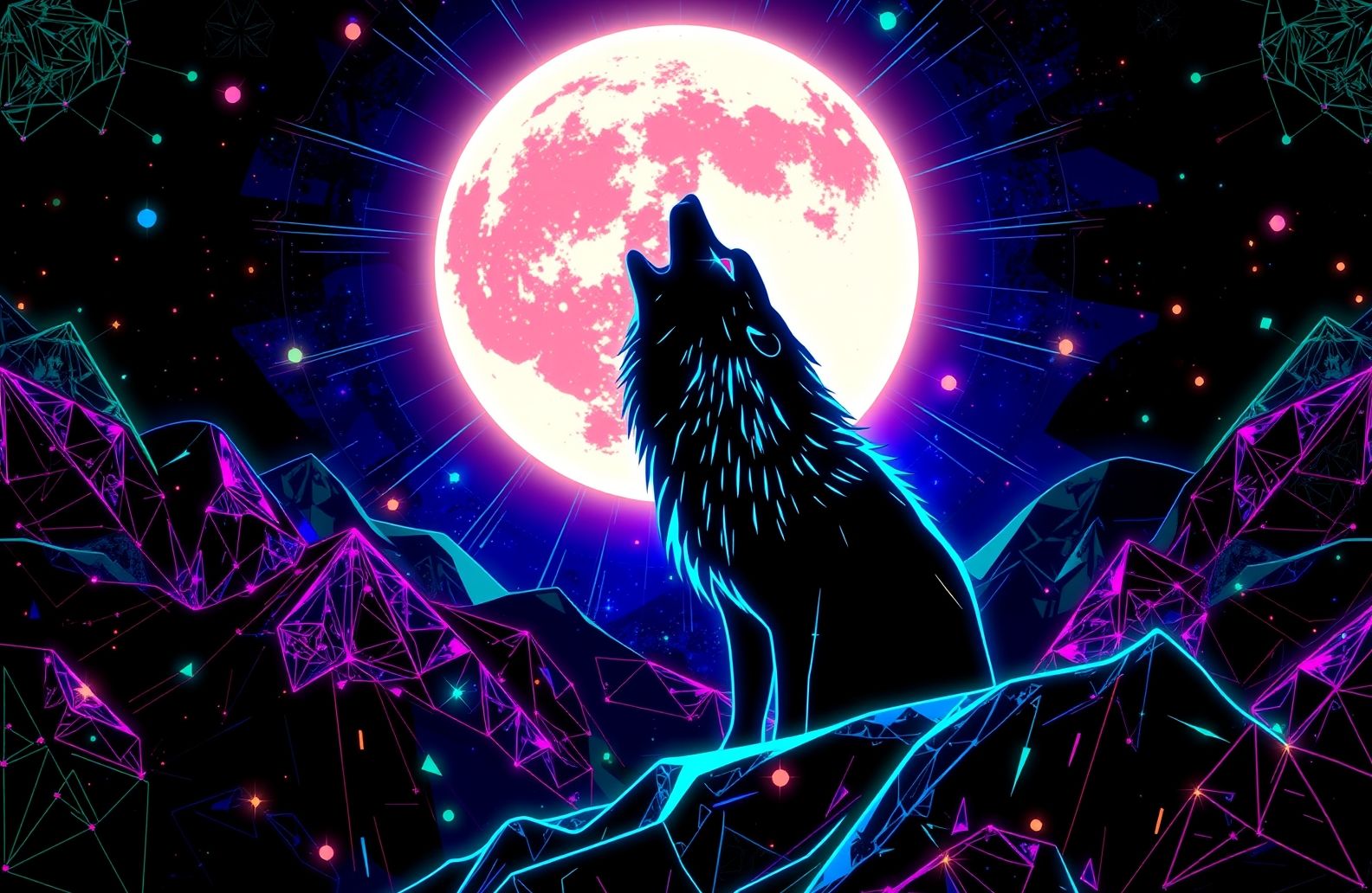 Neon Animal Wallpaper