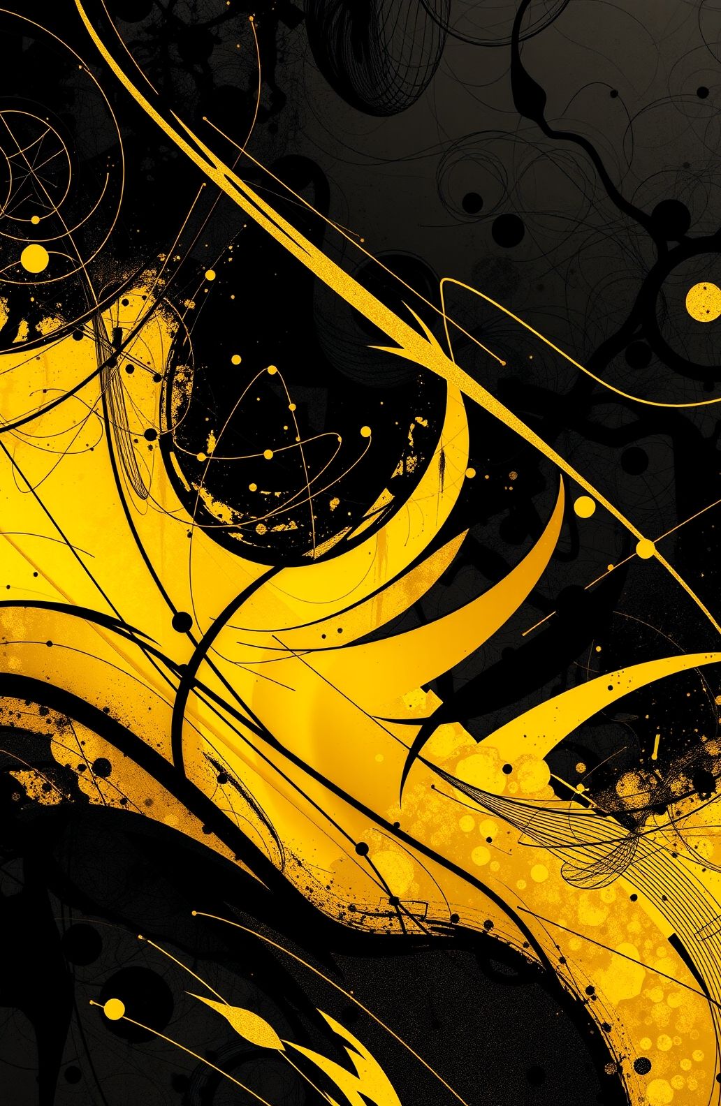 Black And Yellow Hd Wallpaper