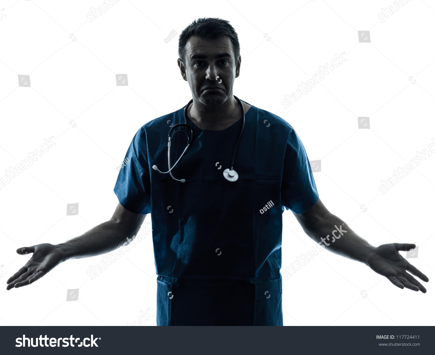 One Caucasian Ignorant Man Doctor Surgeon Stock Photo Edit Now