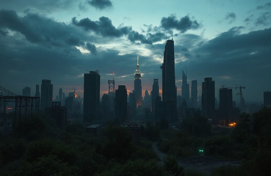 Destroyed City Background