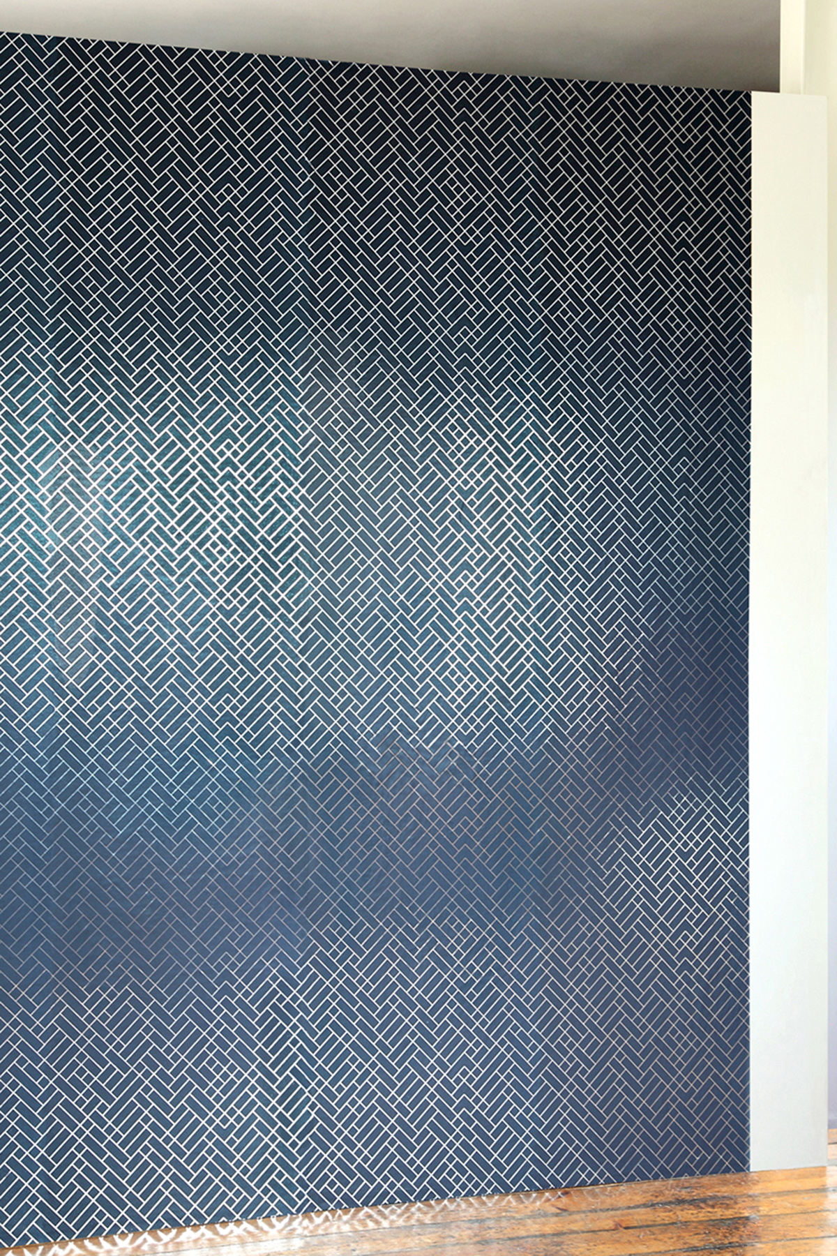 Tapet Cafe Tile Wallpaper Navy And Silver Monument Interiors