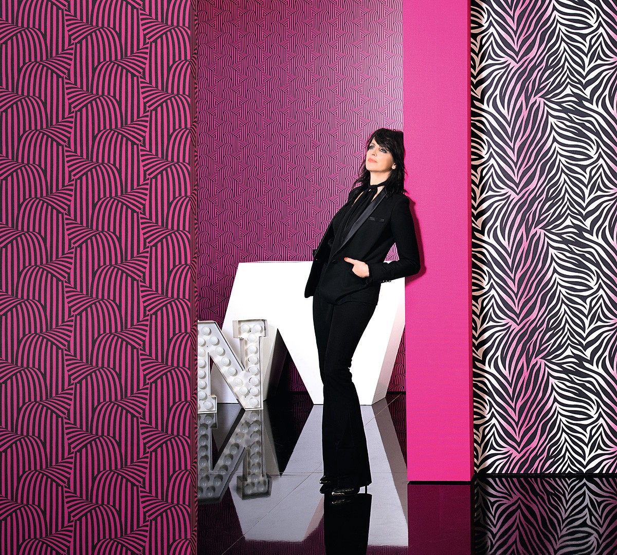Wallpaper Nena Designer Marburg Zebra Pink Black