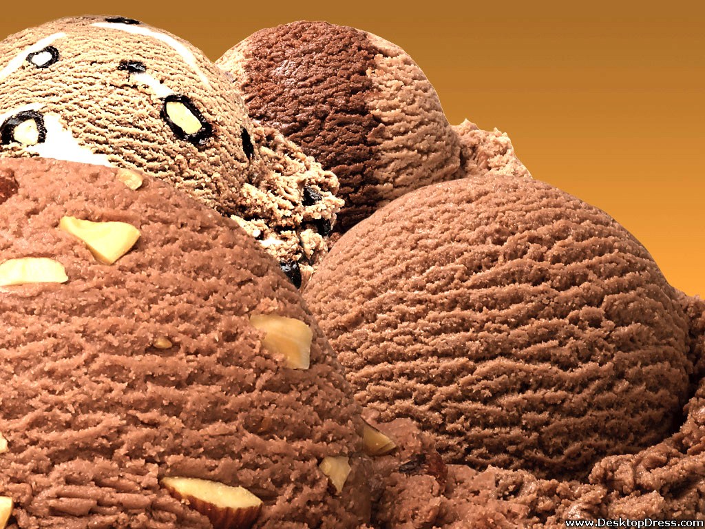 Nut Chocolate Ice Cream Desktop Wallpaper