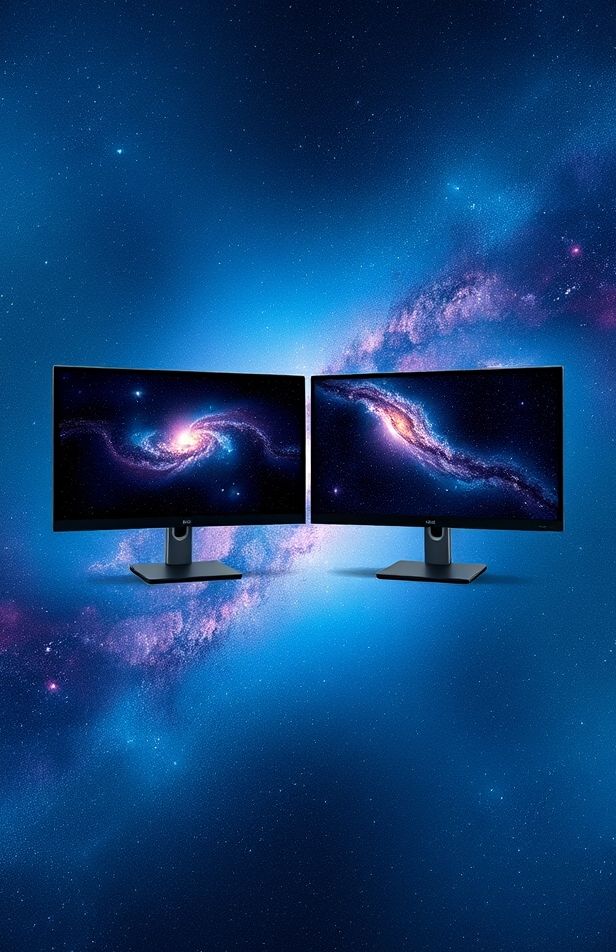 Dual Monitor Space Wallpaper