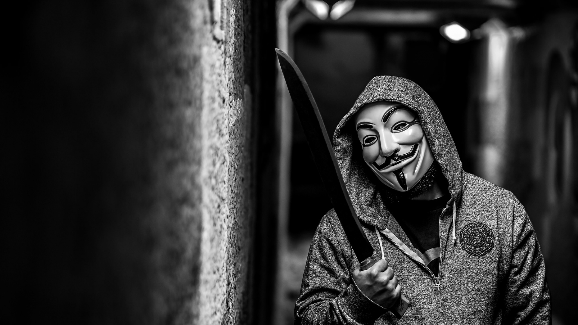 Anonymous Mask Hacker Group Machete Jacket Wallpaper Wallpaperbyte