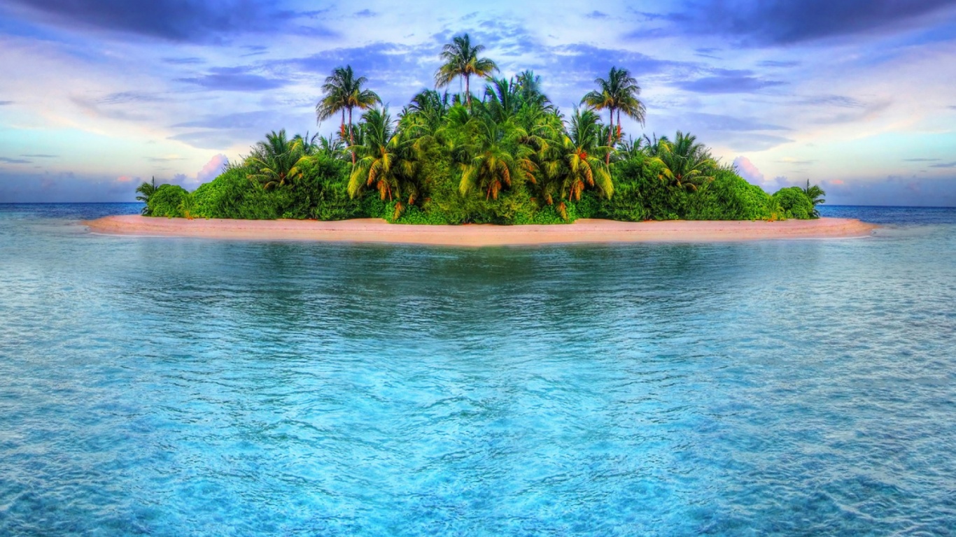1366x768 Tropical Island desktop PC and Mac wallpaper
