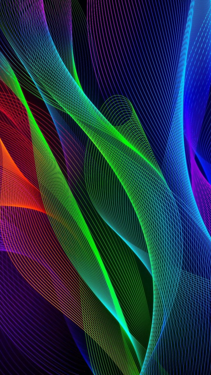 Waves Colorful Razer Phone Stock Wallpaper Promo