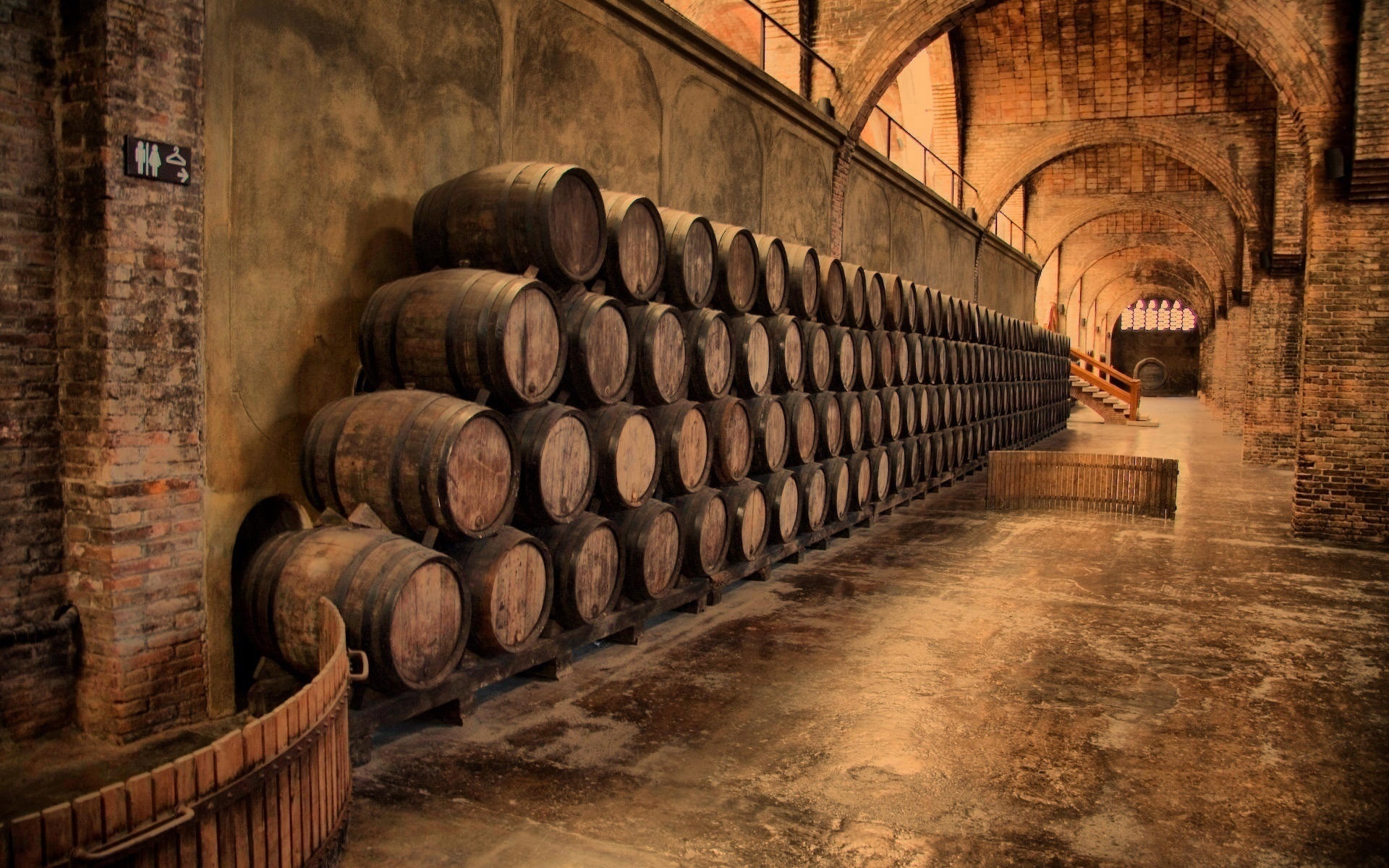 Wine Barrel Row Stack Of Barrels HDr Wallpaper