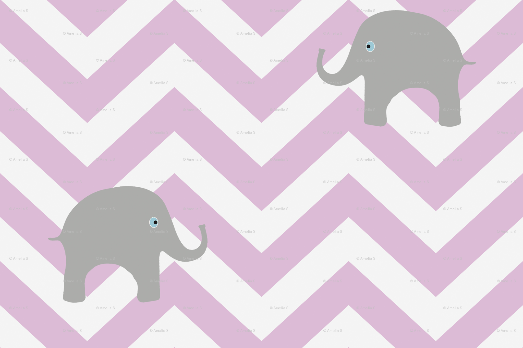Pink And Blue Chevron Wallpaper Baby Elephants
