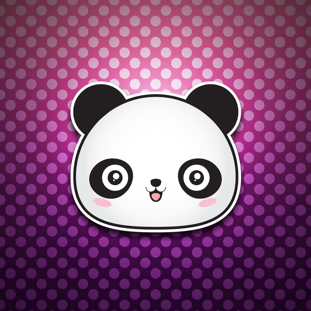Pink Panda iPad Desktop Wallpaper Screensaver Apple Background