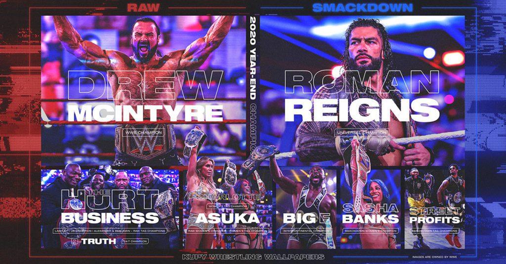 NEW WWE RAW SmackDown 2020 Year End Champions wallpaper   Kupy