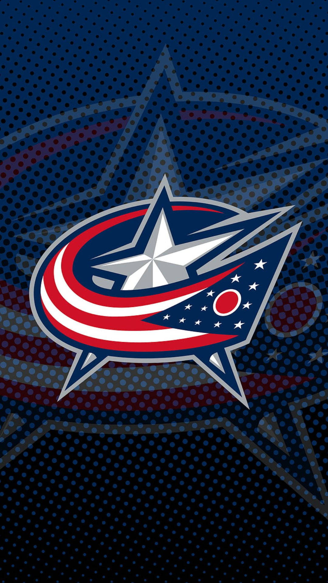 Columbus Blue Jackets On Dotted Wallpaper