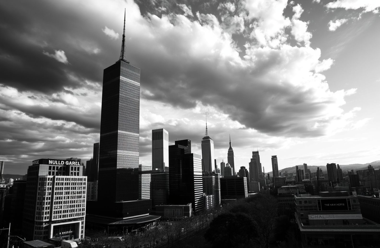 Black And White City Wallpaper
