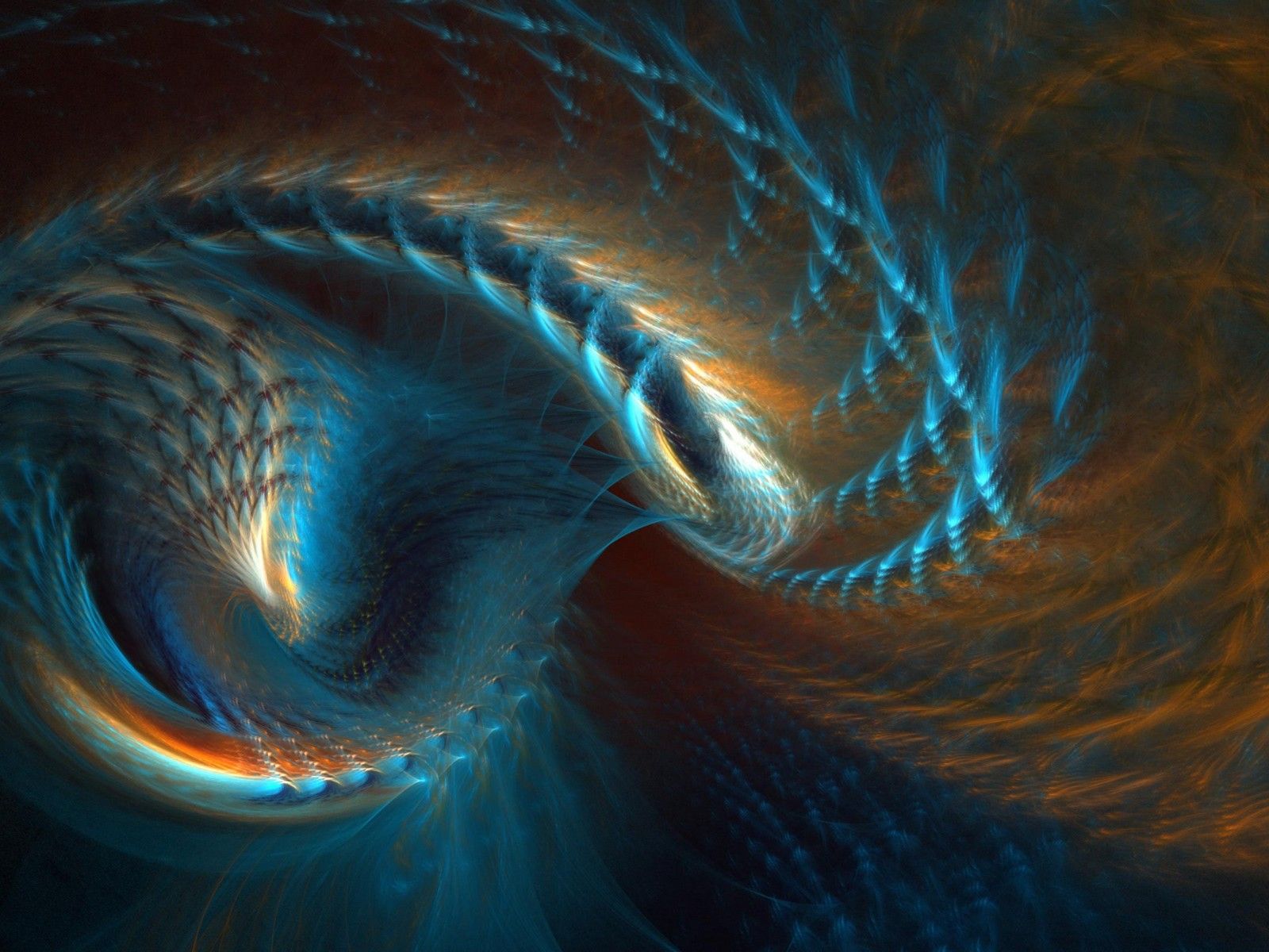 Desktop Wallpaper Gallery Abstract Feather Flame Fractals