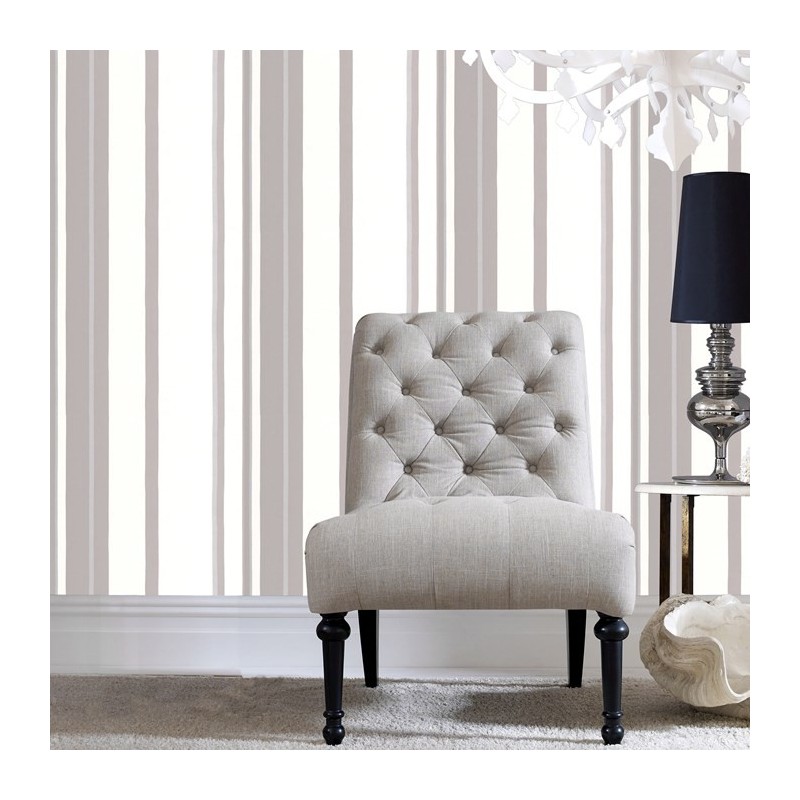 Grey And White Stripe Wallpaper Striped Fabric Style
