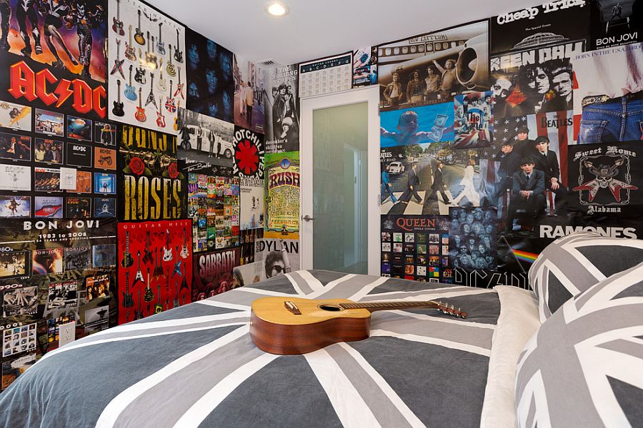 Wallpaper Of Posters For The Trendy Teen Room Design Go Green