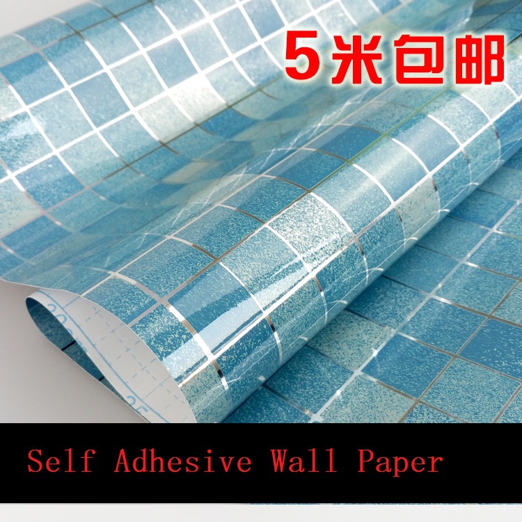 Wall Paper Sticker Mosaic Aluminum Foil Self Adhesive wallpaper