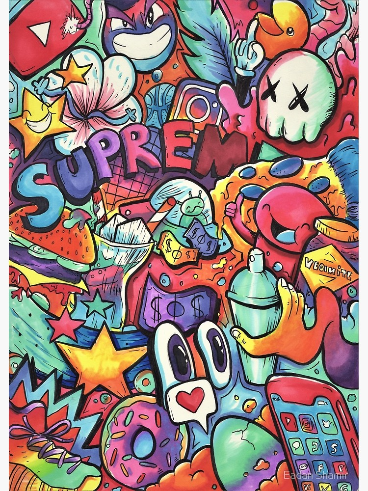 Supreme Copic Marker Doodle Poster By Eadanshamir