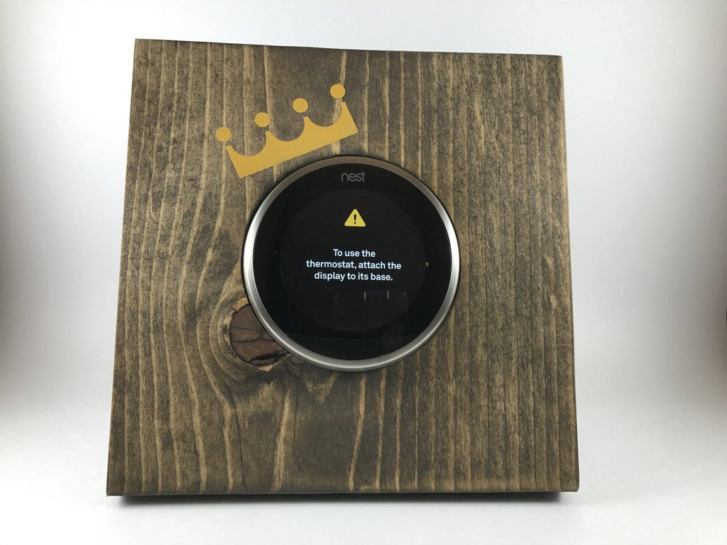 Nest Thermostat Wooden Wall Plate Kansas City Royals Crown
