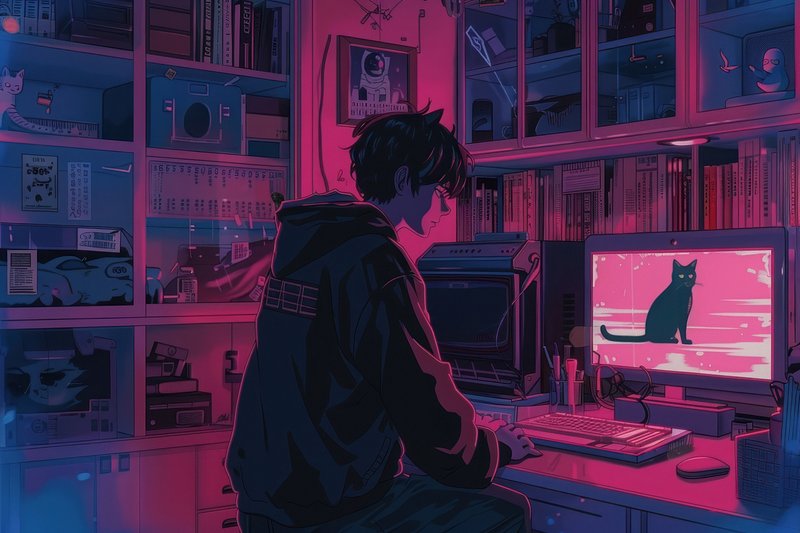 Anime Aesthetic Desktop Wallpaper Image