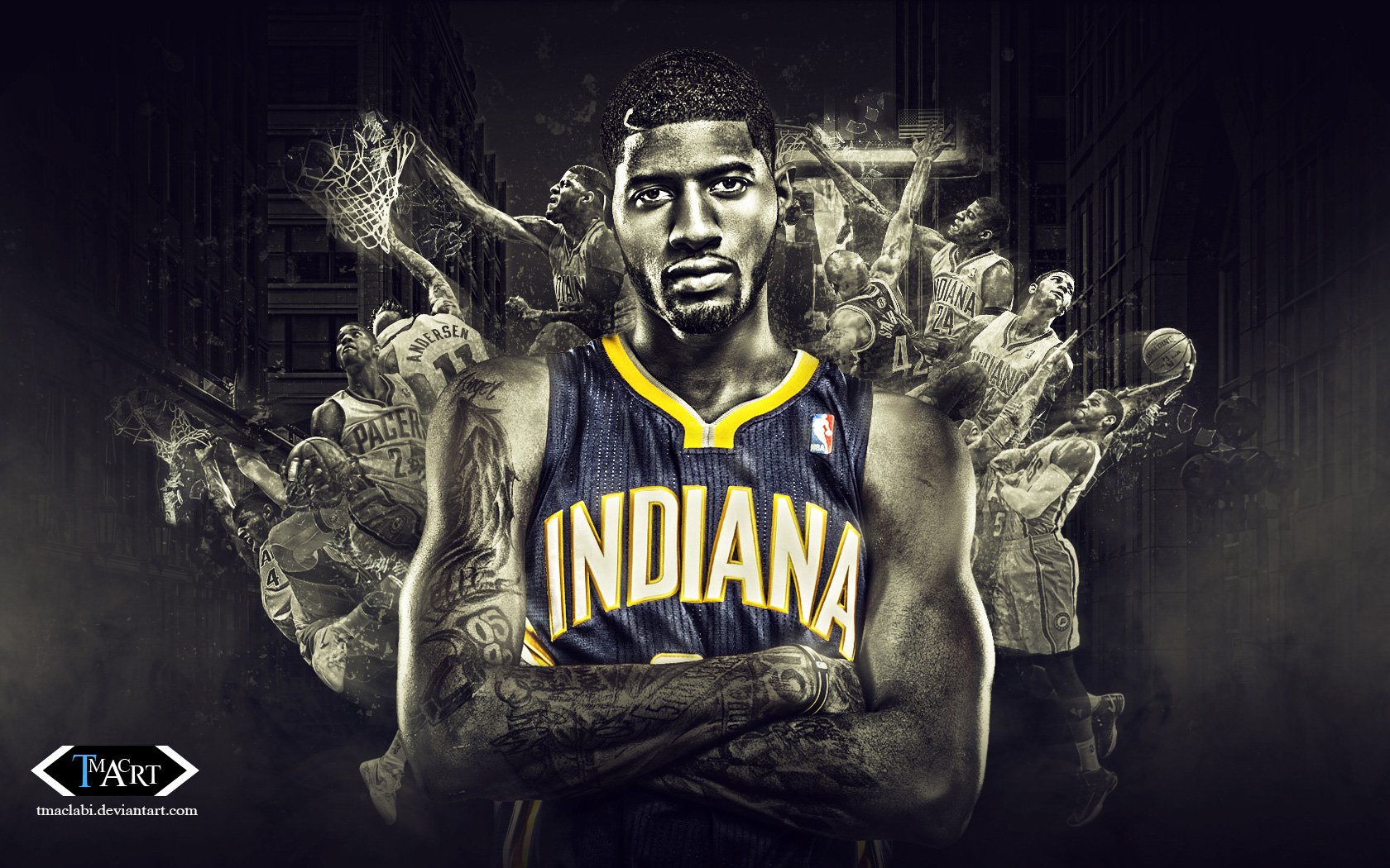 Paul George Pacers Dunks Wallpaper Basketball Wallpapers at