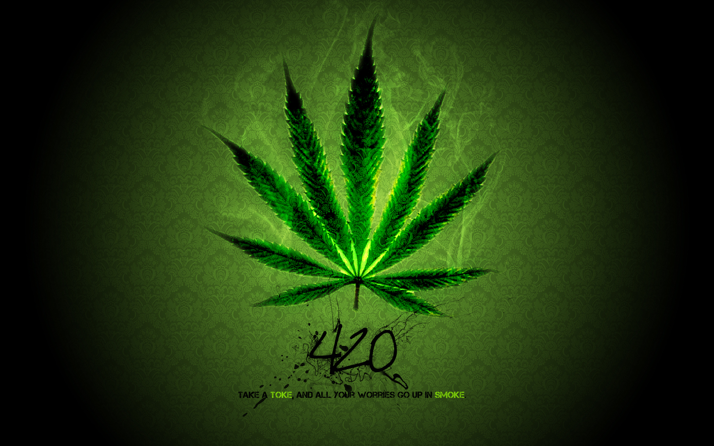 420 Green Flames HD Wallpaper for Android