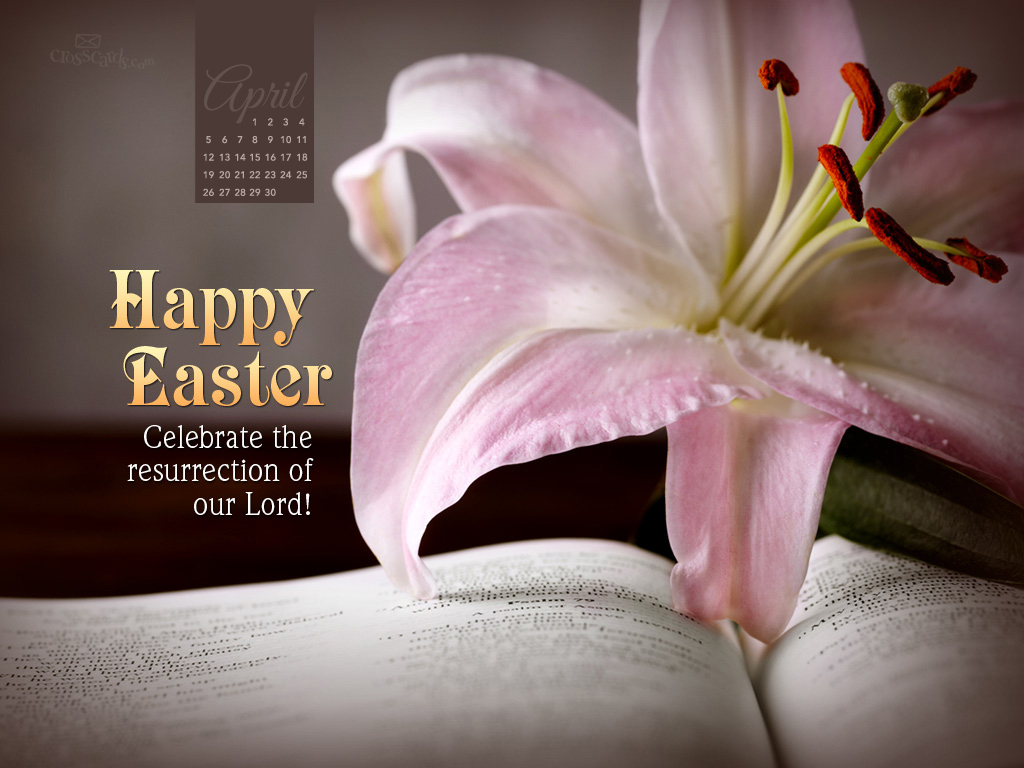 Happy Easter Desktop Calendar Monthly Calendars Wallpaper