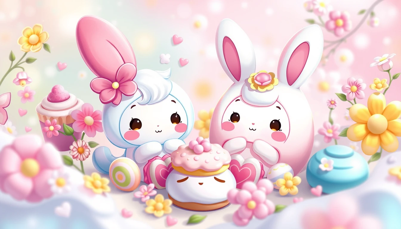 My Melody And Cinnamoroll Wallpaper