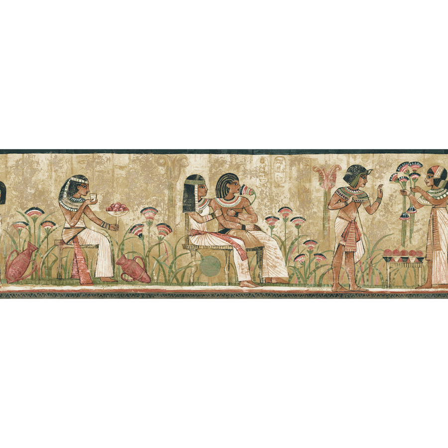 Earth Tone Egyptian Prepasted Wallpaper Border At Lowes