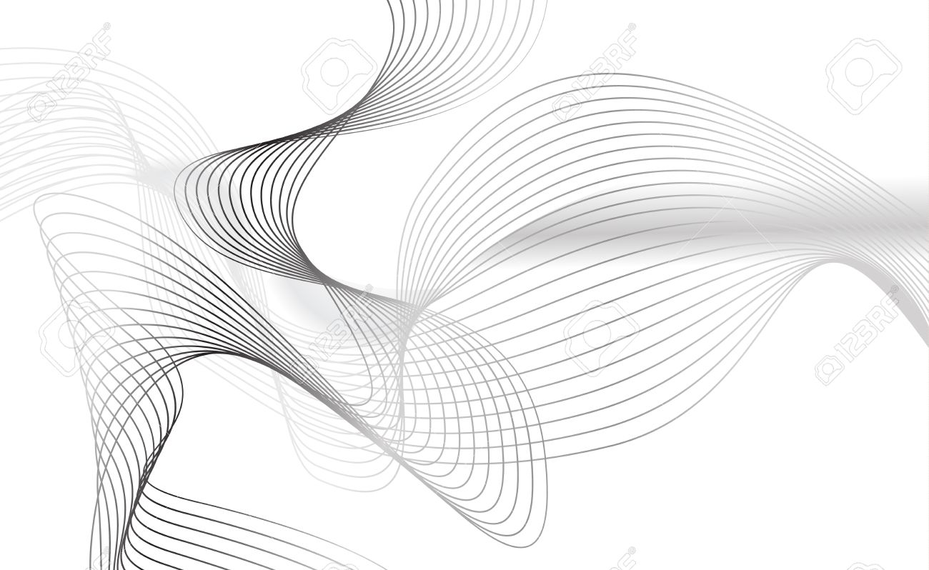 Abstract Grey Wave Isolated On White Background Vector