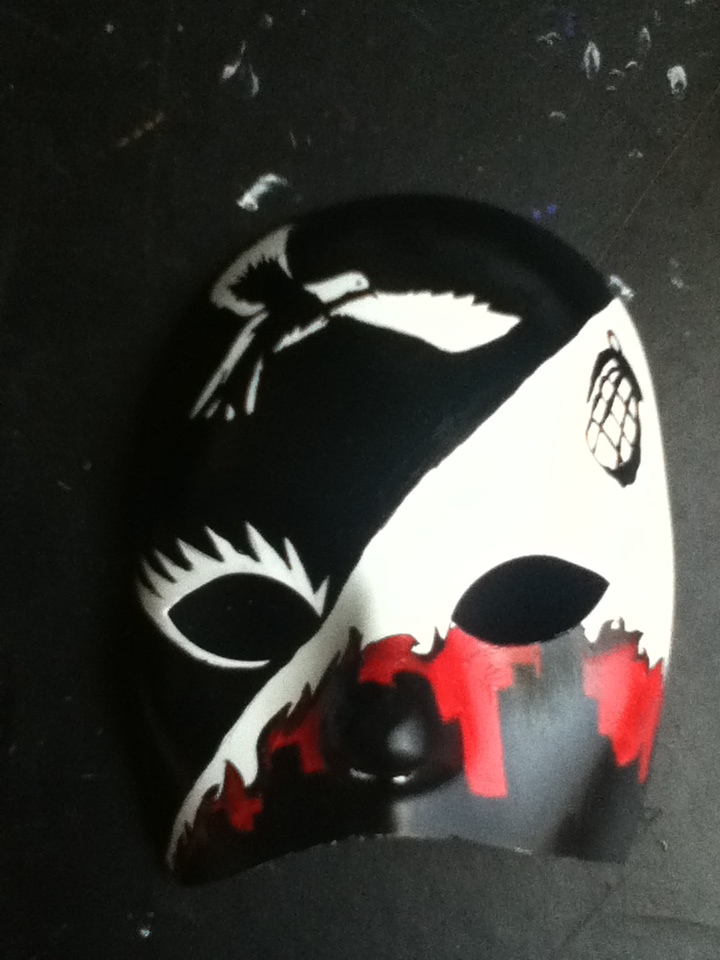 HU Soldier dove and grenade mask by Crimson V Black 720x960