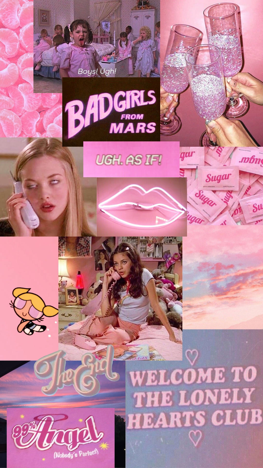 Aesthetic Pink Baddie Girls Wallpaper