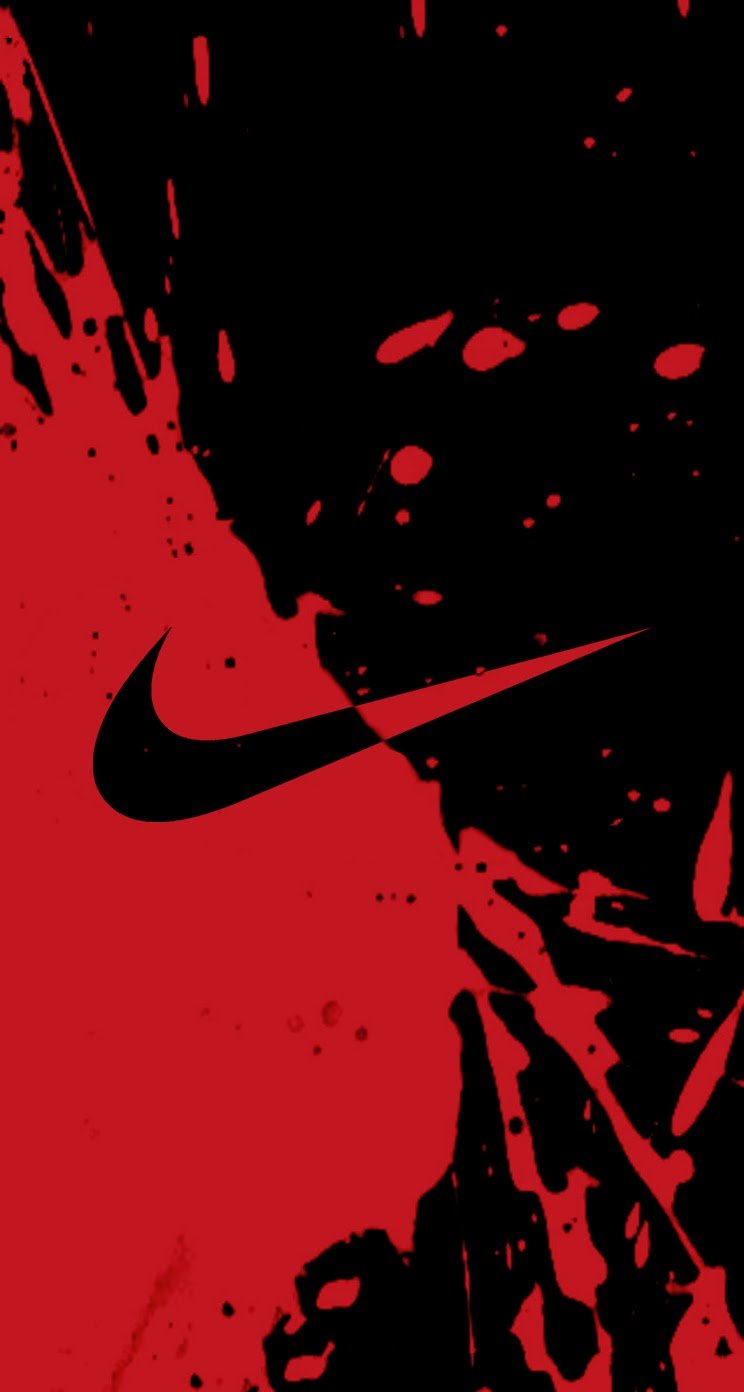 neon red nike logo