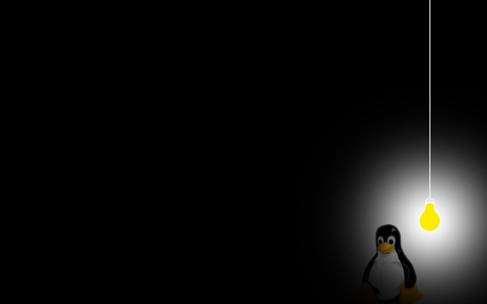 Background Linux Desktops Lightbulb Wallpaper