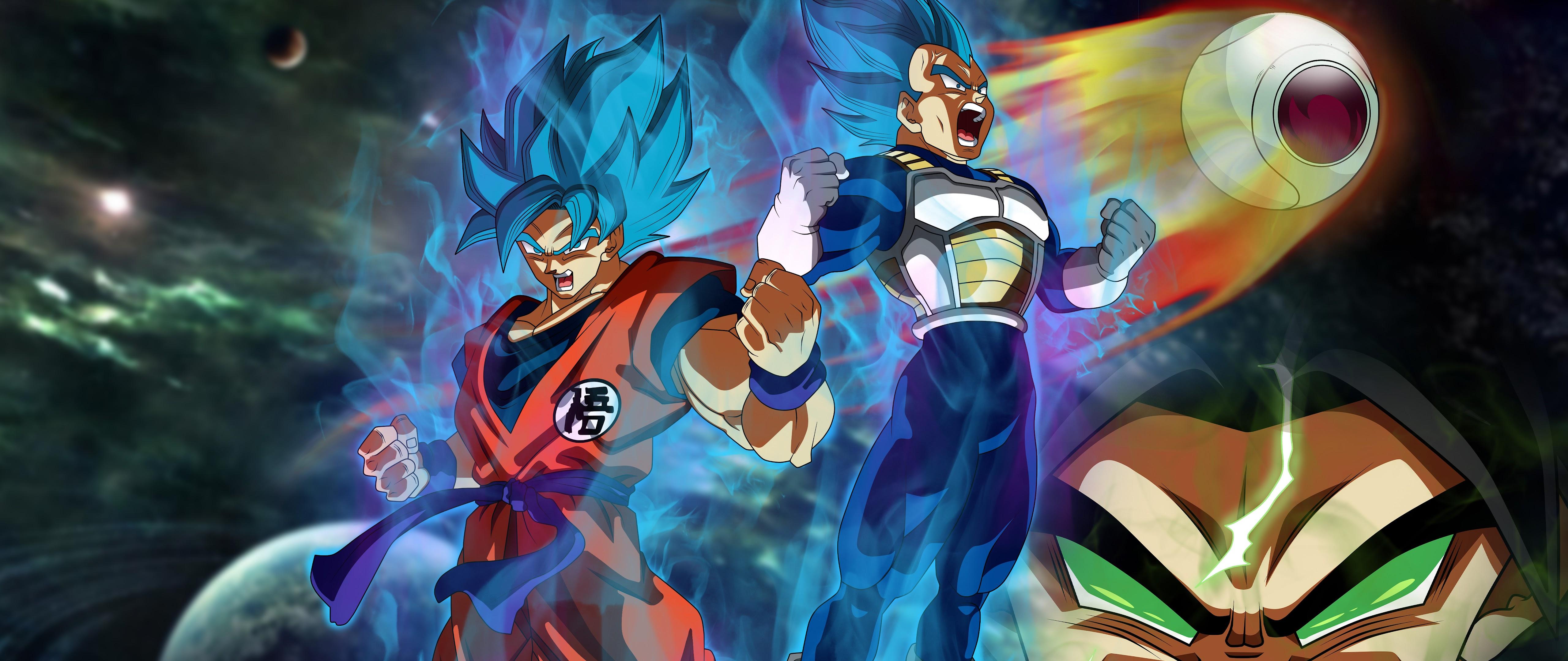 Dragon Ball Super Broly Goku Vegeta 8k Wallpaper