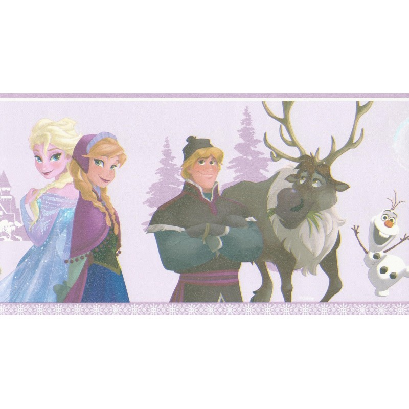 Home Disney Frozen Lilac Self Adhesive Wallpaper Border by Galerie