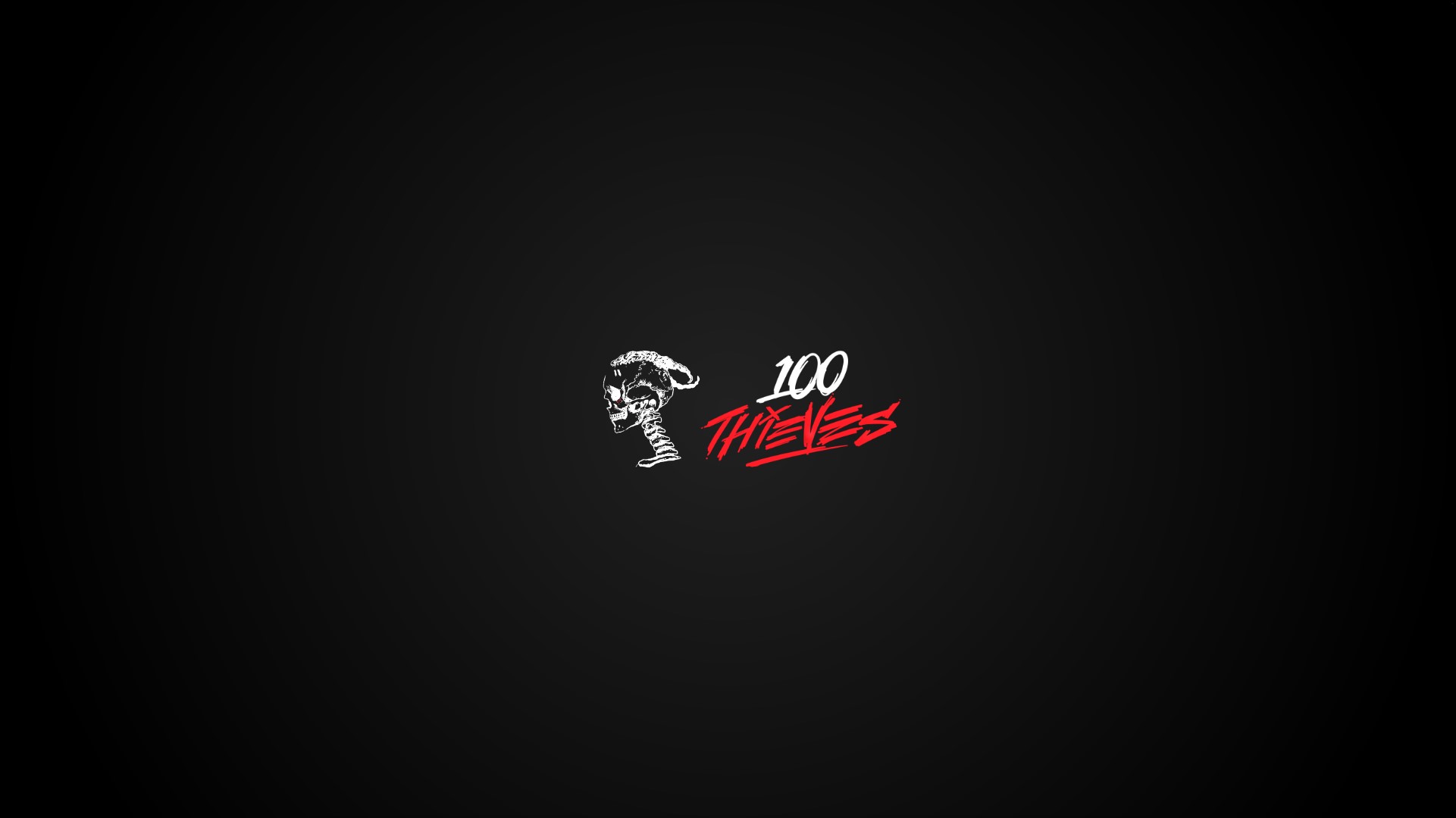 100 Thieves logo on a dark background