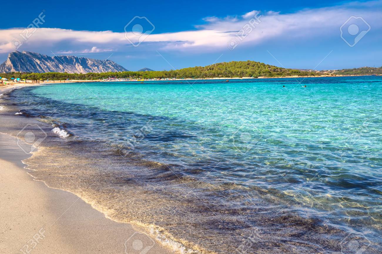 Lu Impostu Beach With Isola Travolara In The Background Sardinia