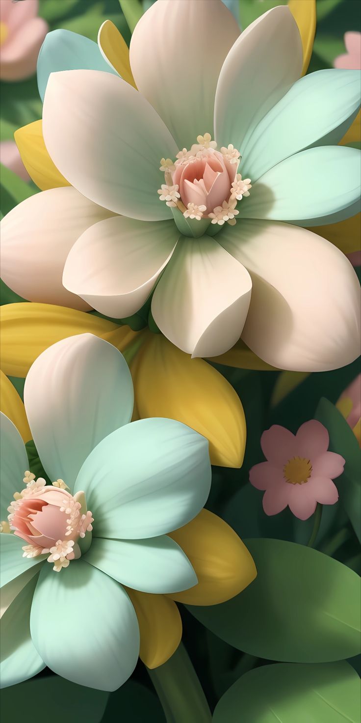 3d Wallpaper Floral Aesthetic Mobile Android