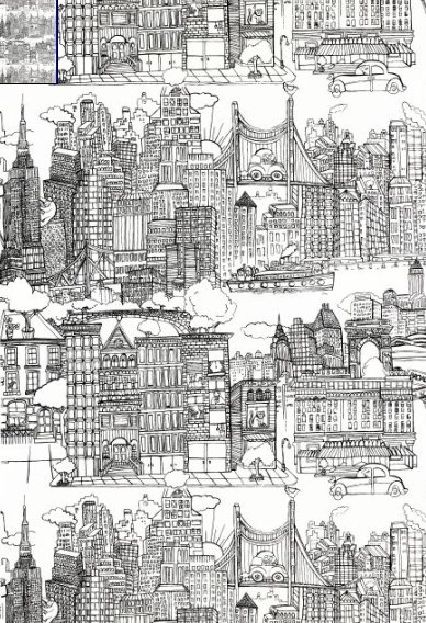 More Wallpaper And Fabrics From Famous New Yorker Cartoonist Saul