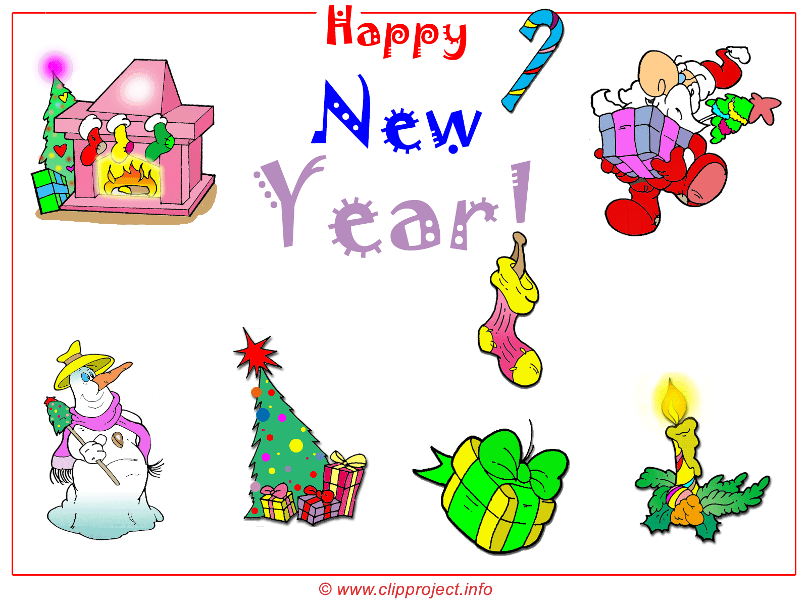 Christmas And New Year Cartoons Cliparts Desktop Wallpaper
