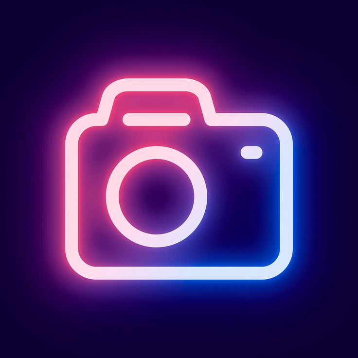 🔥 Free download Camera neon pink icon vector for social media app free