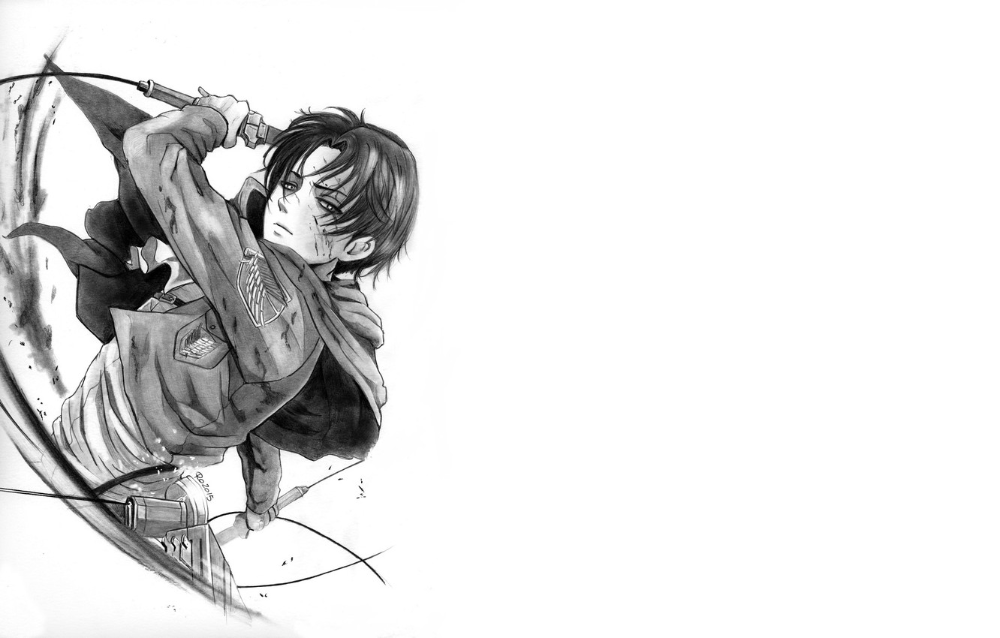 Download Levi Ackerman Wallpaper Black And White Pictures
